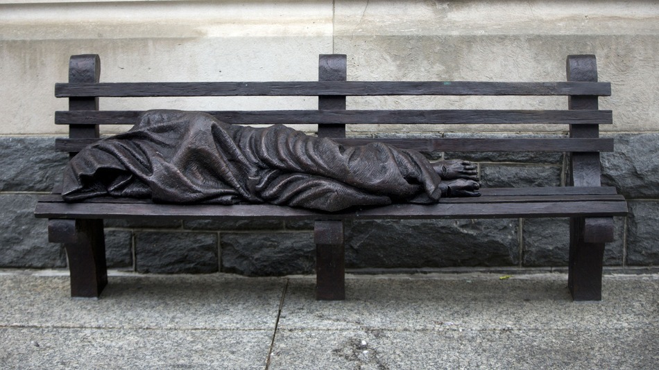 Dakloze Jezus niet welkom in Londen